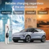 Afyeev-ポータブル電気自動車充電器,Wi-Fi付きEV充電器,アプリケーション,Bluetoothバージョン,リモコン,CEEプラグ,3相,タイプ2,11 kW,16A 4