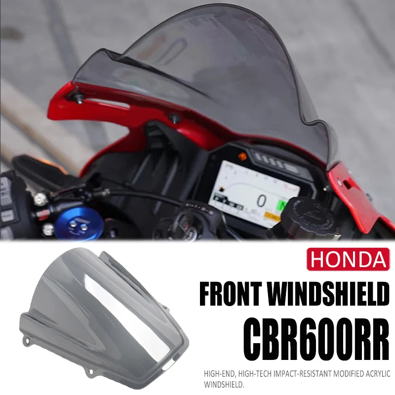 

Motorcycle Front Windscreen Acrylic Protection Wind Deflector Sport Windshield For Honda CBR600RR CBR 600 RR 2021-2025 2023 2024