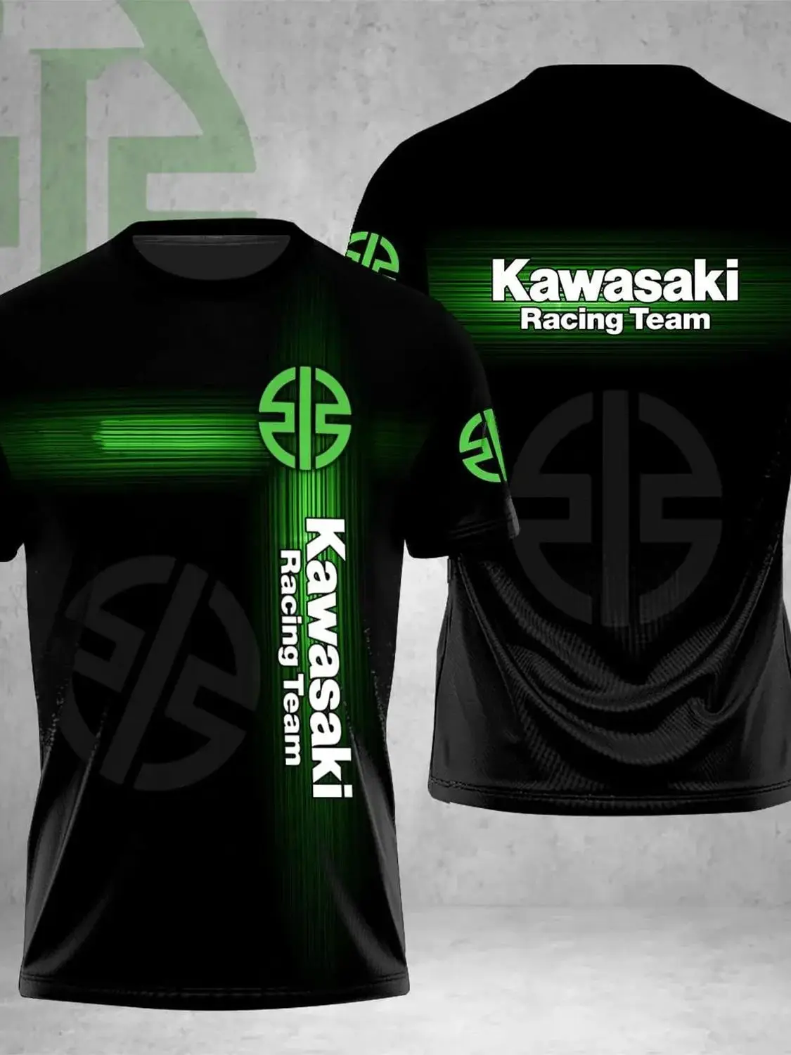 AliExpress 2025 New  Kawasaki Logo 3D Print T-shirt Outdoor Cycling Summer Classic Tee Adults Loose Exercise Off-road Motorcycle Jersey