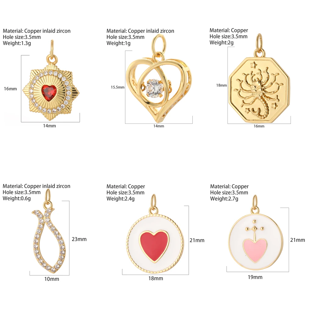 Custom Personalized Diy Charms Necklace for Women Animal Heart Pendant Zircon Collares Stainless Steel Chain Jewelry Wholesale