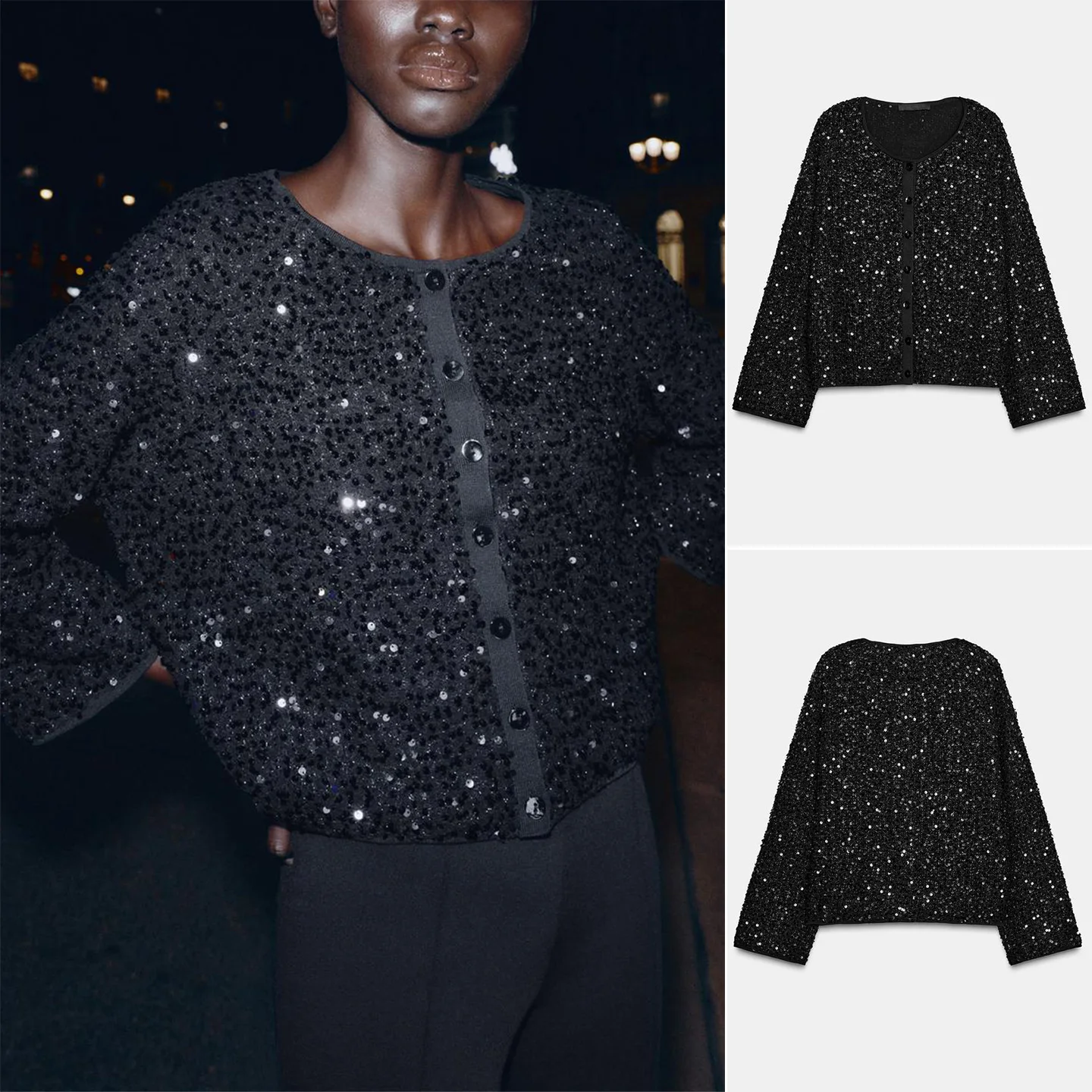 

Коврик Sle, зимнее новое женское вязаное жакетное однорядное длинное пальто с несколькими пучками све, одно плечо, украшенное бисером ор, пальто