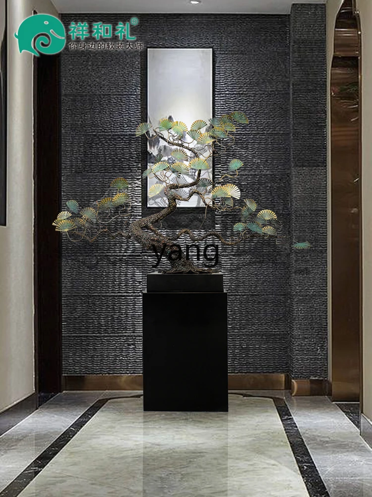 L'm'm Iron Art Welcome Pine Tree New Chinese Style Living Room Entrance Zen Soft Decoration