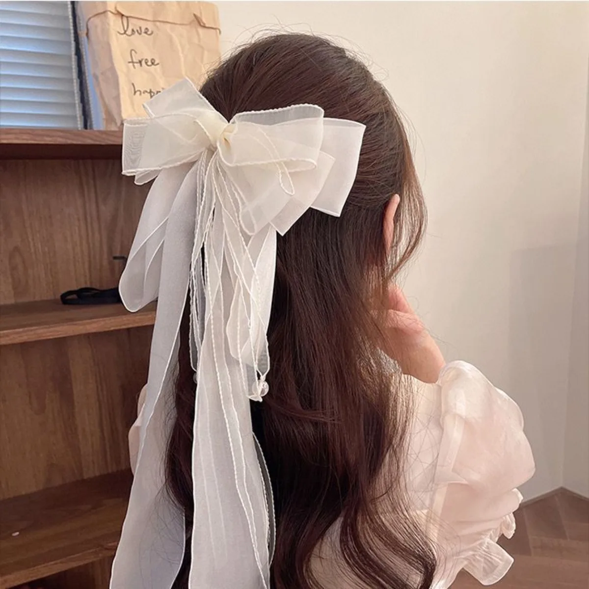 

Аксессуары для волос в китайском стиле, большая лента с бантом, пружинный зажим, этнический дизайн, длинные стримеры премиум-класса, модные заколки для волос