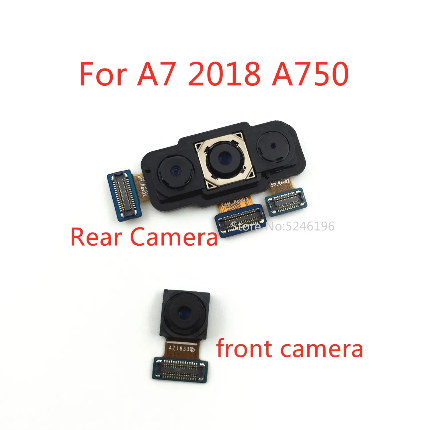 

1pcs Back big Main Rear Camera front camera Module Flex Cable For Samsung Galaxy A7 2018 A750 SM-A750F Replace Part