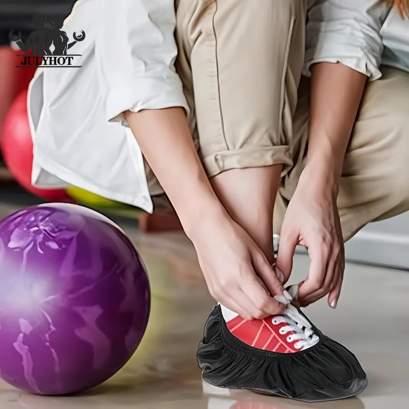 1Pair Mesh Fabric Bowling Shoe Covers Dust-proof Breathable Reusable Shoe Covers Non-Slip Bowling Shoe Protector Entertainment