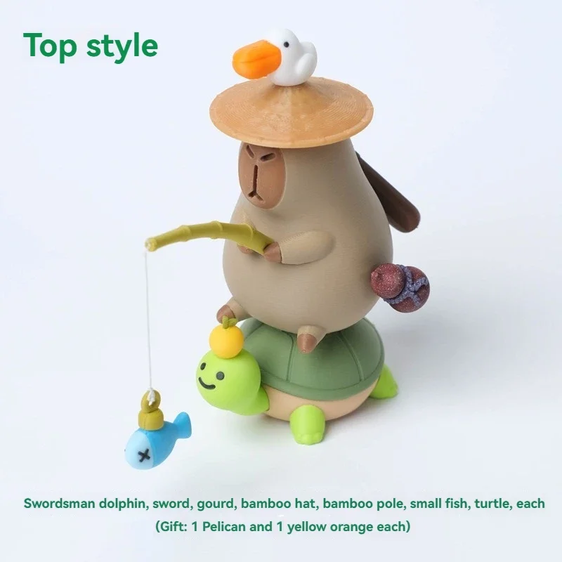 Capybara Magnetic Desktop Ornament 3D Printed Animal Figurine