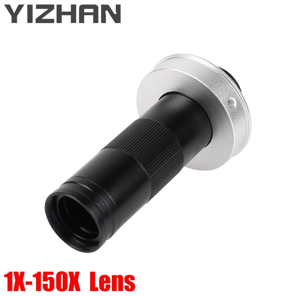 

YIZHAN 1X-150X Microscope Zoom C-mount Lens Industrial Maintenance Phone Laptop Jewelry Motherboard Repair PCB Soldering