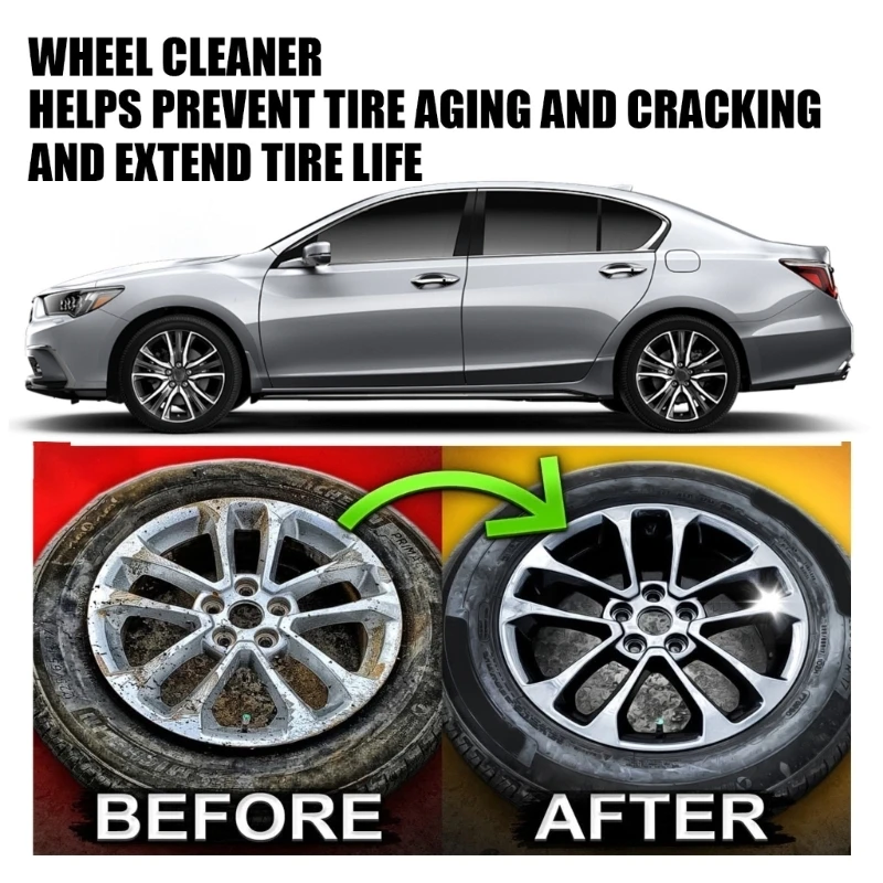 57BA Green Friendly Car Wheel Cleaner Solution Safe on aluminum bright and steel for Daily Use with mild Formula
