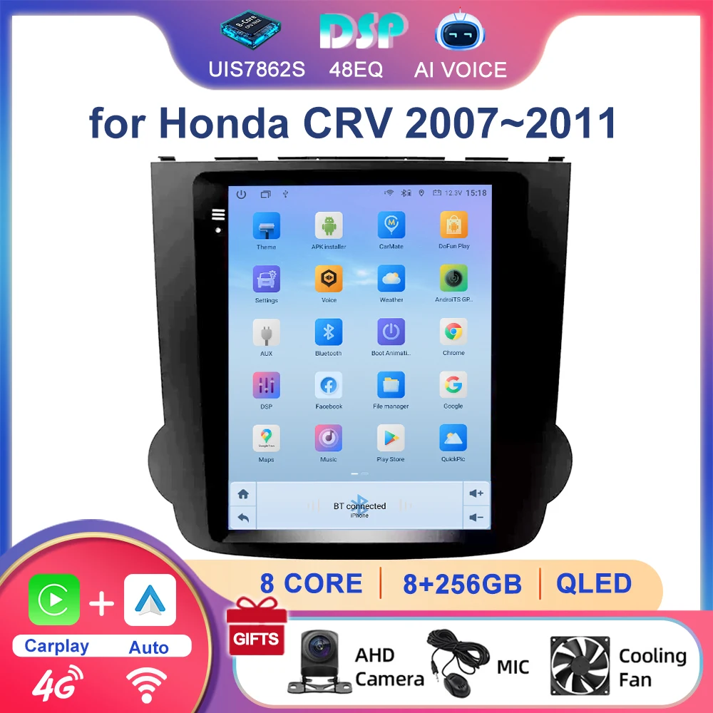 9.7'' 4G BT IPS Screen Android GPS Navigation Carplay Stereo Multimedia Car Radio Player for Honda Civic 2005~2011