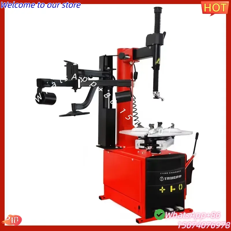 2026 Trihero 2025 High Quality Tire Changer for Car in Workshop With 26 Inch Disc Left Assist Arm Half Auto Tire