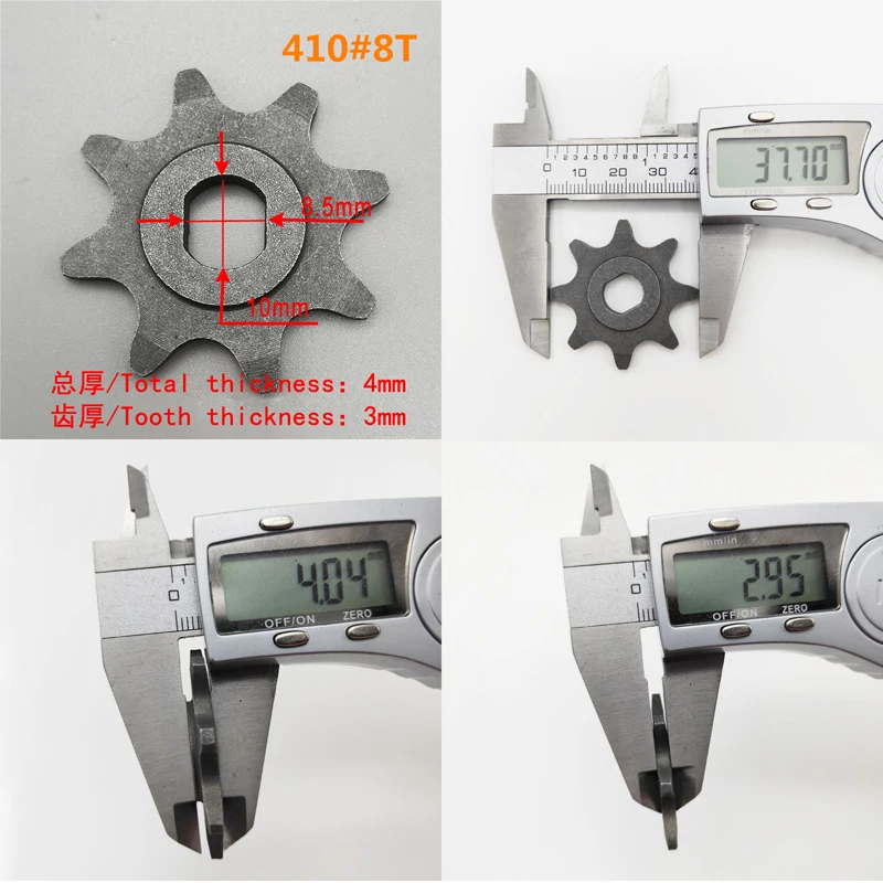 Electric Scooter 8 11 Tooth Sprocket #410 Chain Motor 1/2\