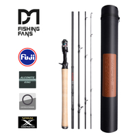 FISHINGFANS L ML Cork Handle FUJI O Alconite GUIDE Spinning casting Fishing Carbon Lure Travel Portable Fishing Rod with tube