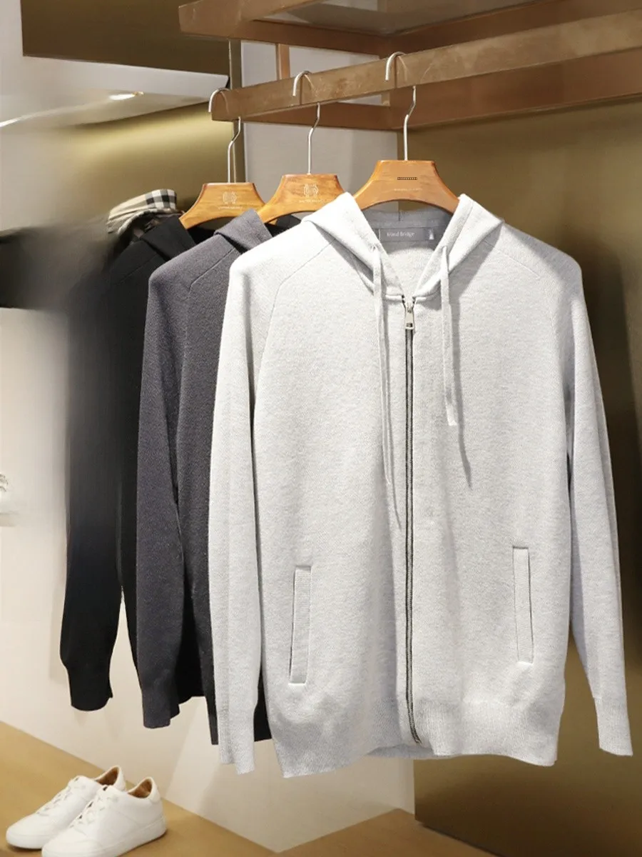 

Мужской свитер из утолщенной шерсти на молнии, повседневный, весна-осень, новая коллекция 94