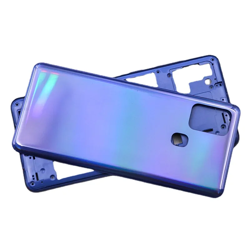 For Samsung Galaxy A21S A217 SM-A217F/DS Full Housing Middle Frame Bezel Battery Back Cover Rear Door Case Camera Lens Replace