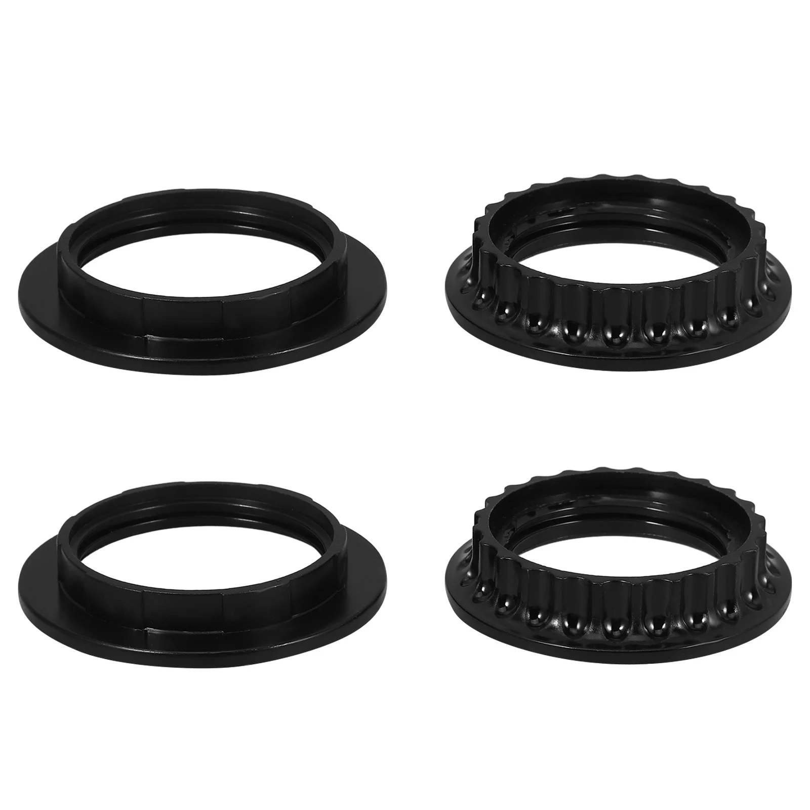 

4 шт. черных кольцевых переходников для патронов E27/E26 с резьбой для подвесных и настольных светильников, прочные кольца-адаптеры для DIY-проектов