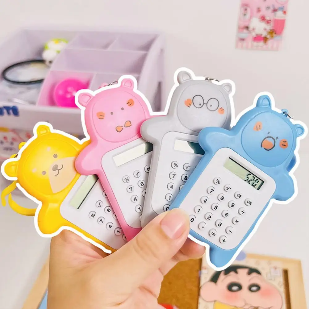 

8-Digit Pocket Calculator Counting LED Cartoon Cute Bear Student Calculator School Office Supplies calculadoras bonitas