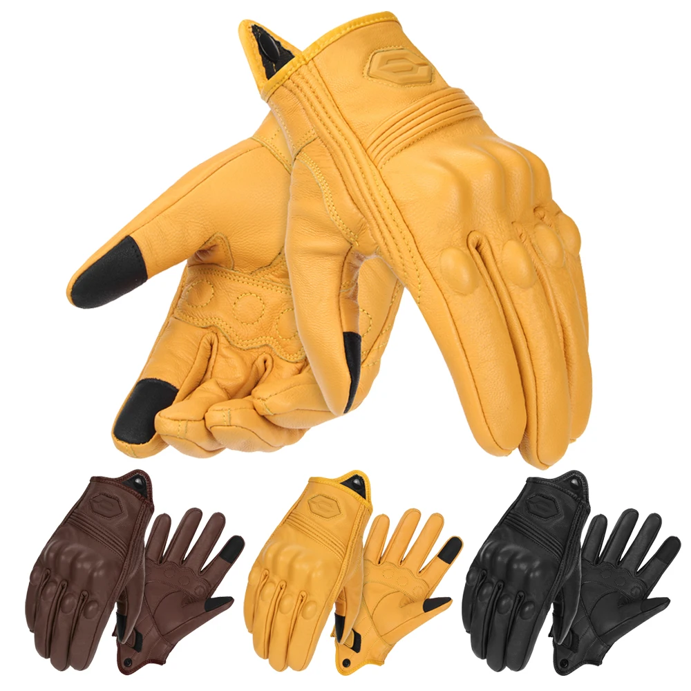 

Winter Motorcycle Gloves Anti Fall And Warm Off-road Riding Gloves Touch Screen Full Finger Gloves Leather Motorcycle Gloves