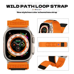 Sports Nylon Strap For Apple Watch Ultra 2 1 Band 49mm 44mm 42 41 42 Woven bracelet iWatch Series 11 10 9 8 7 45mm 6 5 4 se band