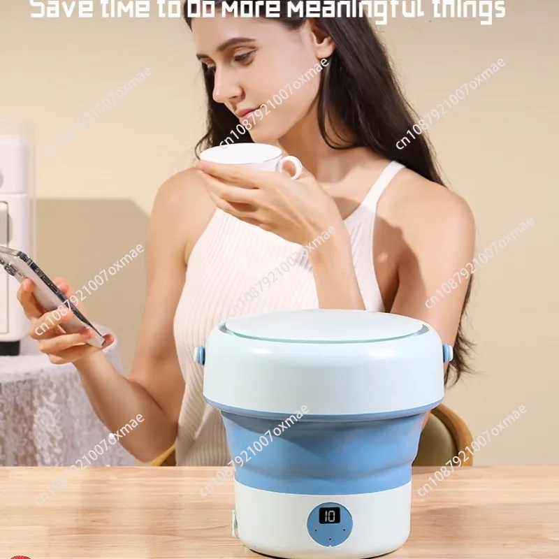 Folding Dishwasher Household Mini Turbo Dishwasher Portable Ozone-free Blue Light Lazy Cleaner