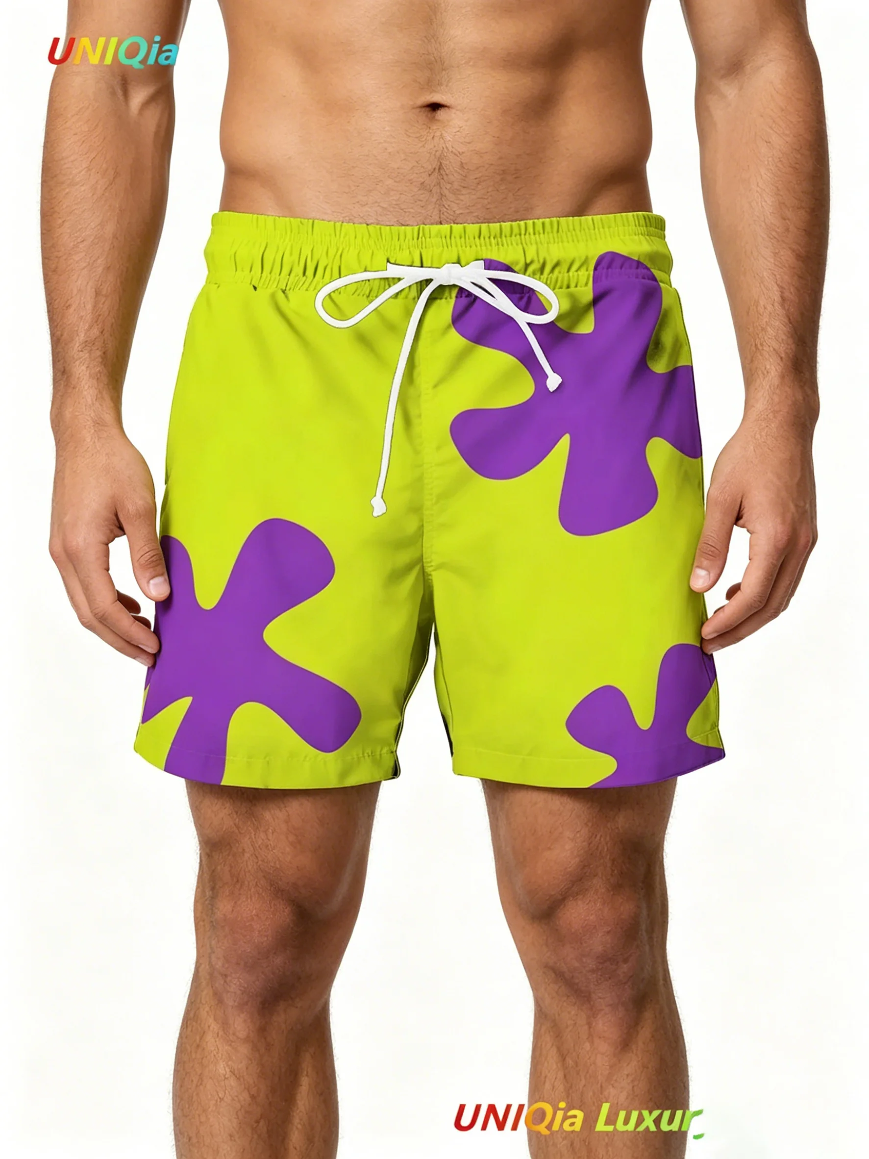 Hot 3D Anime Patrick Star Board Summer Men Shorts Trunks Quick Dry Beach Swiming Shorts Women Men Short Pants Beach Kid Clothes