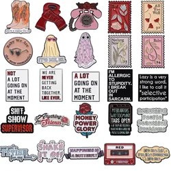 Pop Music Album Enamel Pins Rock Stage Singer Lyrics Script Tape Collection Brooches Lapel Badge Fans Jewelry Wholesale Gift ﻿