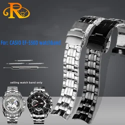 Fine steel watchband for Casio  limited edition edifice series ef-550  Arc mouth  steel watch strap men's  22mm