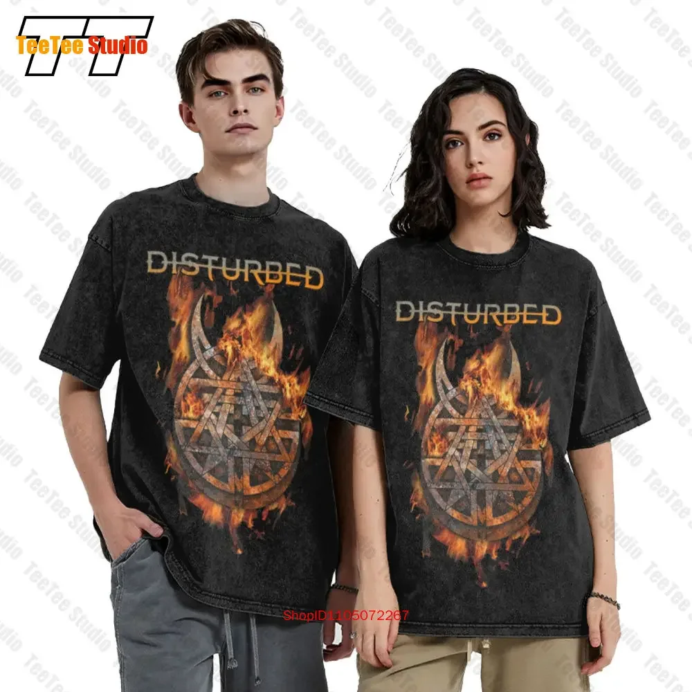 Disturbed-Burning Belief-Metal Rock Vintage Oversized T-Shirt YSJ7