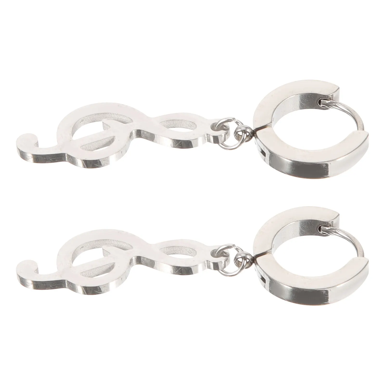 

1Pair Musical Symbol Earrings Cool Hip Hop Style Alloy Lightweight Dangle Earrings for Men Ear Jewelry Festival Party Daily Use