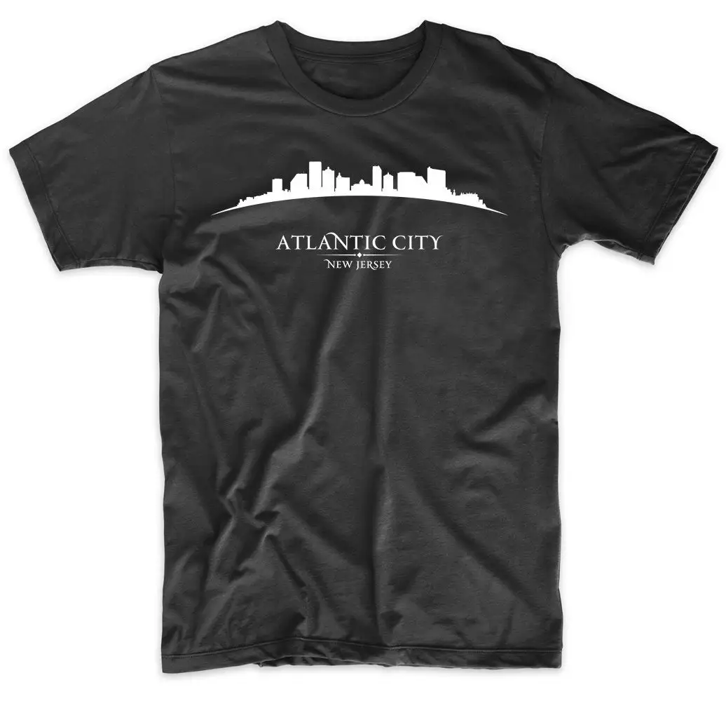 Atlantic City New Jersey Cityscape Downtown Skyline T Shirt Men'S Nj