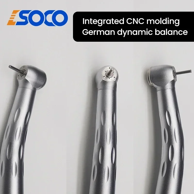 

SOCO German-Made Dynamically Balanced Handpiece With Triple Spray Triple Air Supply, CNC Production, Torque Standard Cartridges