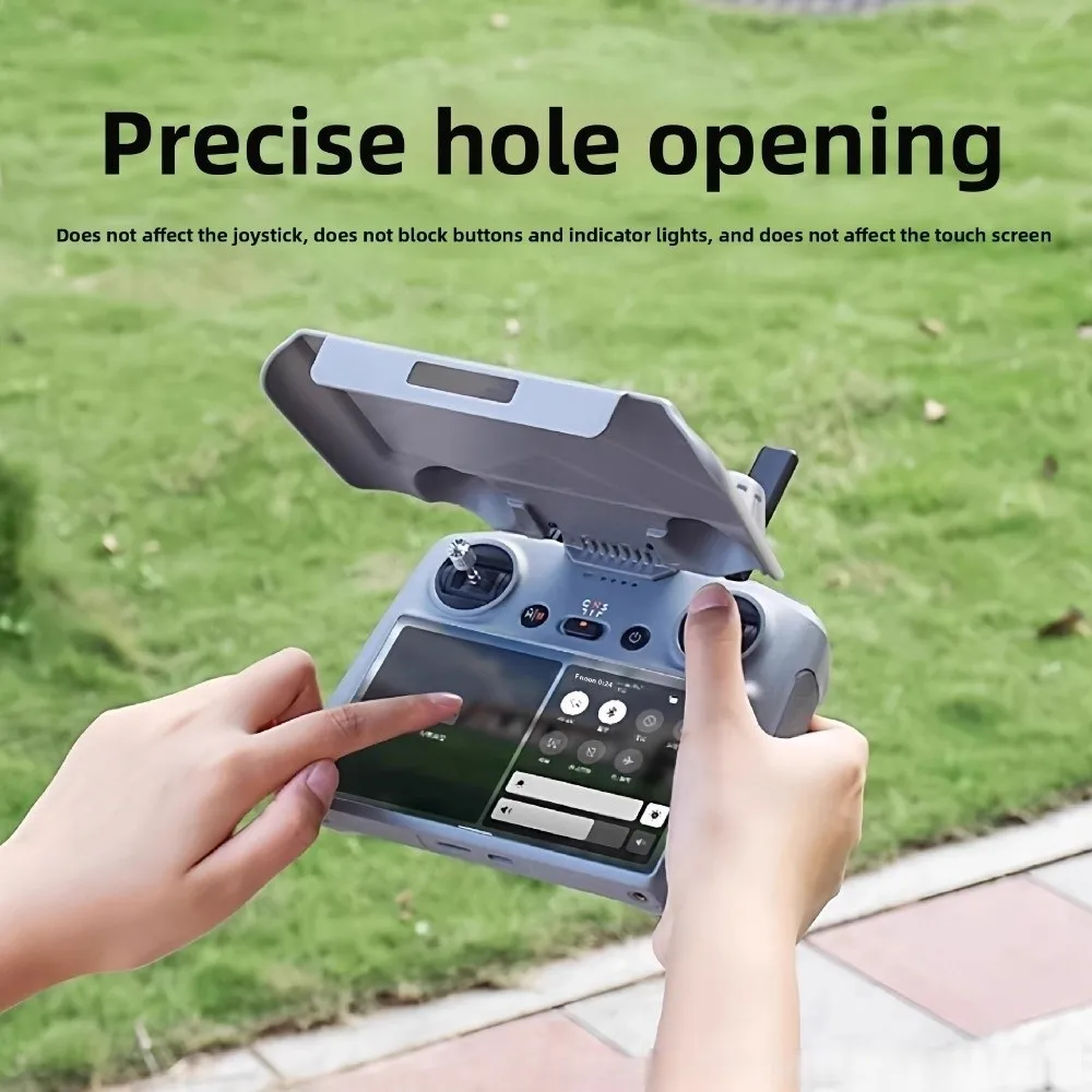 Plastic RC Sunshade Anti-Scratch Grey Screen Protector Shell Multi-Angle Adjustment Easy Install for DJI RC1/RC2/N1/N2/N3