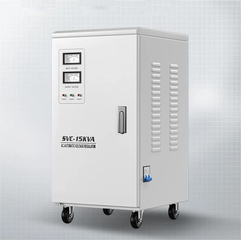 

220V Single Phase AC Automatic Customized AVR Voltage Regulator Stabilizer 15KVA Customized Vegulator For SVC TND 50Hz Frequency
