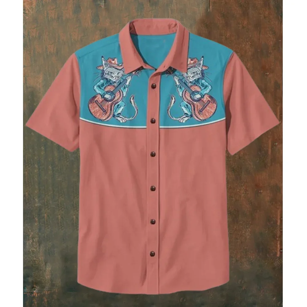 Men's Shirt Summer Casual Fashion Short Sleeved Shirt Men Loose Breathable Hawaiian Shirt Man Casual Men's Clothing