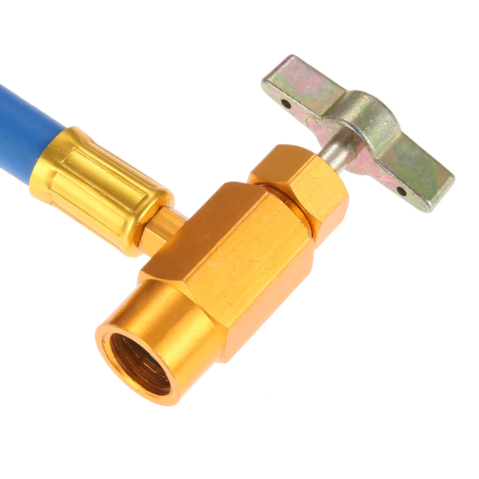 1pc Car R134A AC Refrigerant Charge Hose Kit with1/2’’ Self-Sealing Valve Can, and Recharge Hose with Pressure Gauge