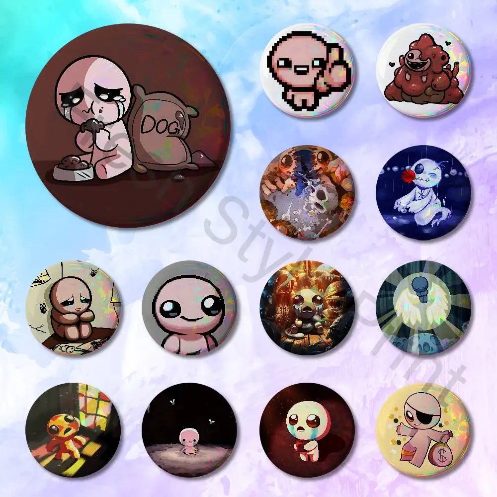 

Cool The B-Binding of I-Isaac Pins 58mm Cute Cartoon Badge Handmade Brooches for Backpack Accessories