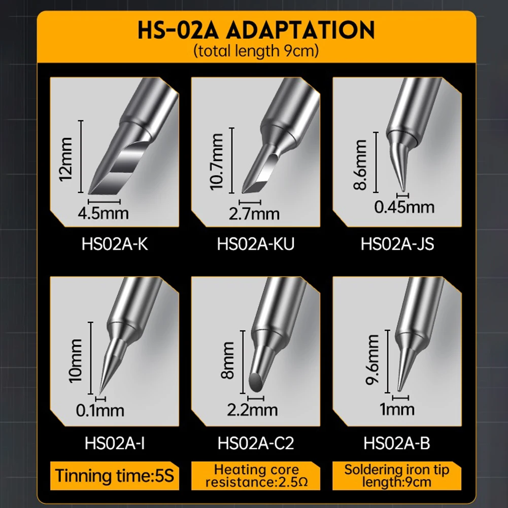 Sleek Design of the HS02B 100W Electric Soldering Iron Provides Efficient Solutions to Everyday Electronics Needs