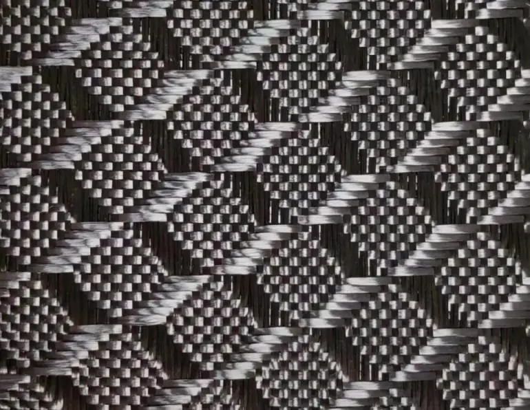 3K 240gsm Full Carbon Fiber Cloth 1m Width 3D Diamond Triangle Lightning Shattered Football Pattern for Car Modification