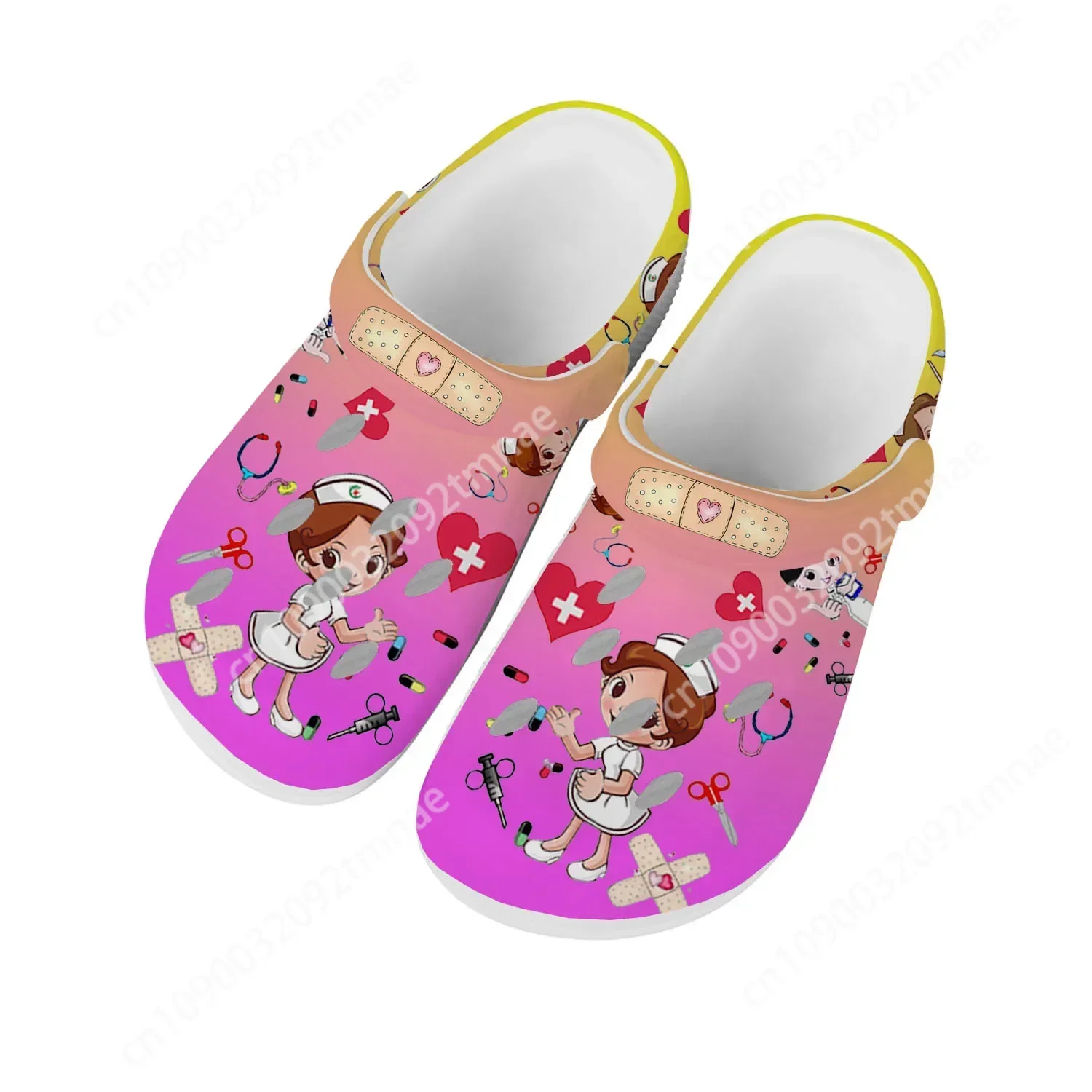 Gradient Nurse Medical Hospital Work Nurse Home Clogs Men Women Youth Boys Girls Sandals Garden Custom Shoes Beach Hole Slippers