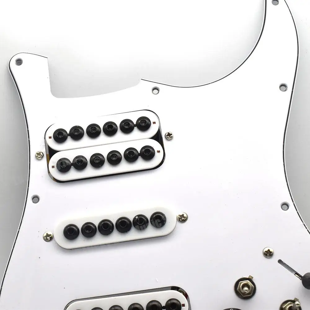 HSH Electric Guitar Pickguard Pickup Big Umbrella  Prewired Scratchplate Assembly White Guitar Pickup