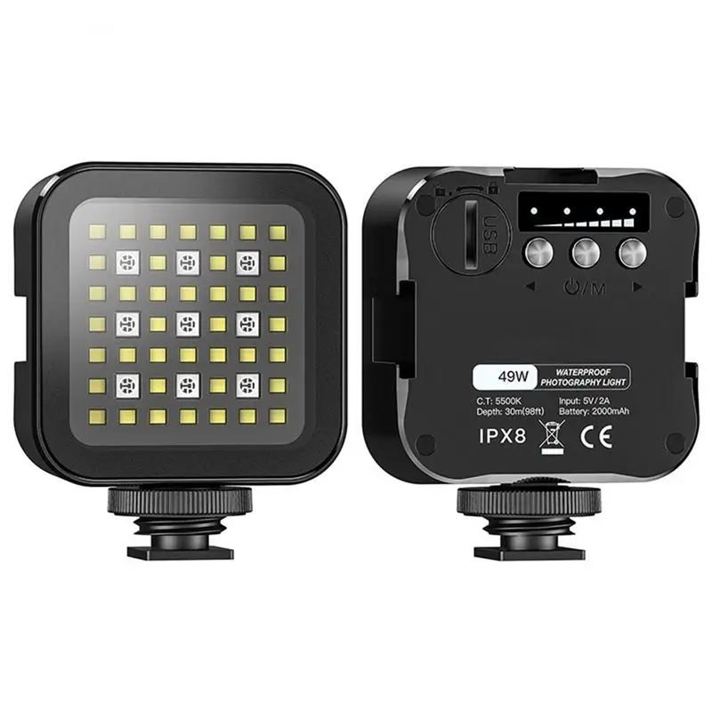 

Миниатюрный RGB-осветитель M05K с полноцветной подсветкой для дайвинга на глубину до 30 м, портативный светодиодный светильник для телефона, для прямых трансляций, карманный светильник для камеры, B