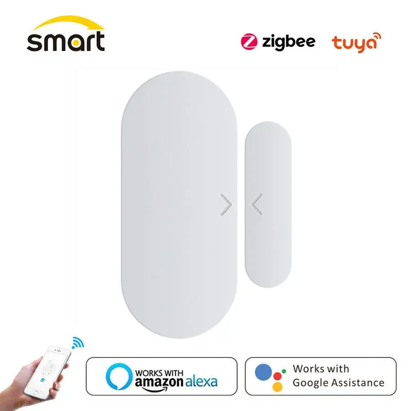 

Tuya ZigBee Smart Window Door Gate Sensor Detector Home Security Alarm System Voice Control Work With Alexa Google Assistant