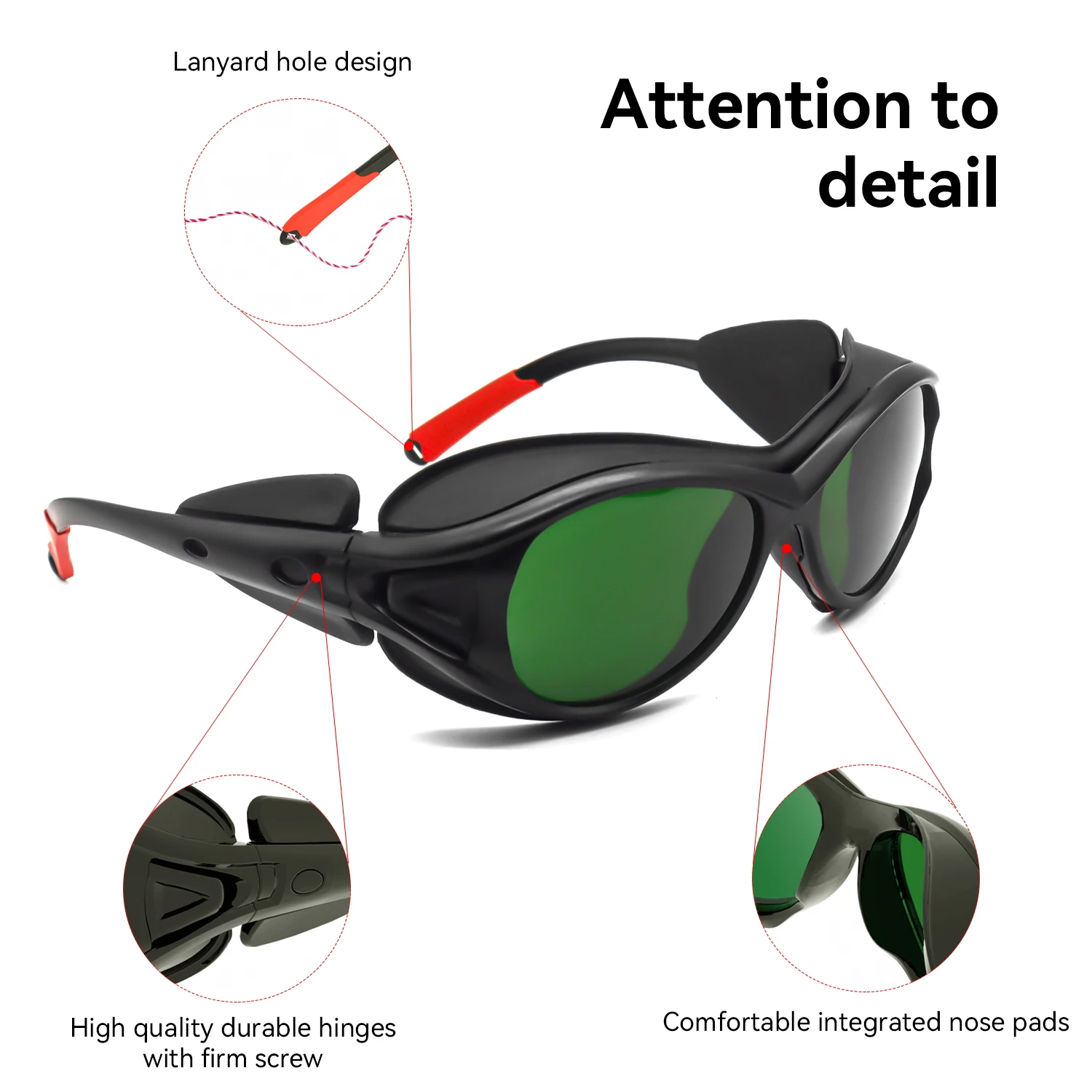 190-2000nm 10600nm OD7+ CO2 Professional Laser Glasses Eye Protection Laser Goggles