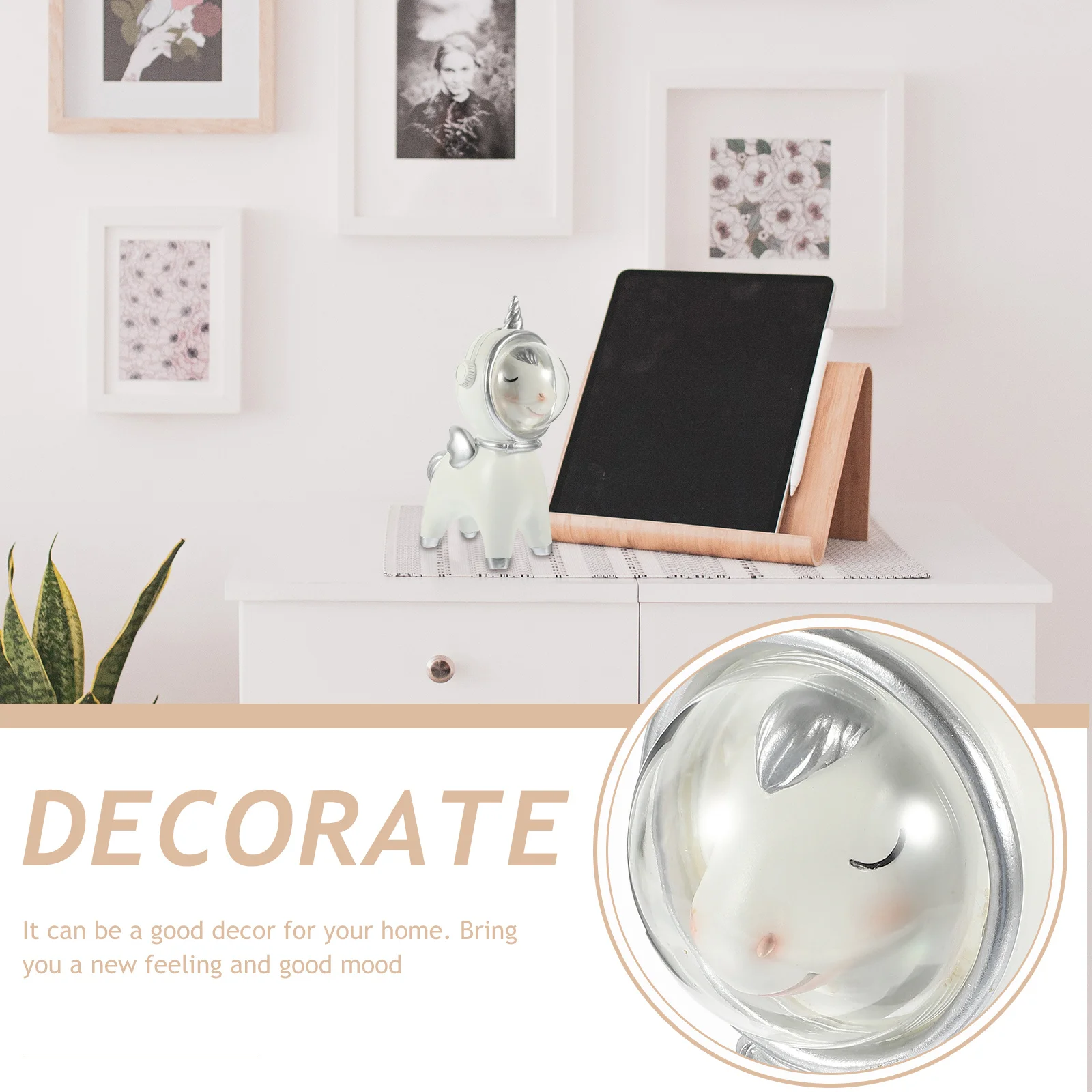 

Astronaut Unicorn Resin Ornament Desktop Decoration Elegant Tabletop Unicorn Decor Home Gift Photography Prop