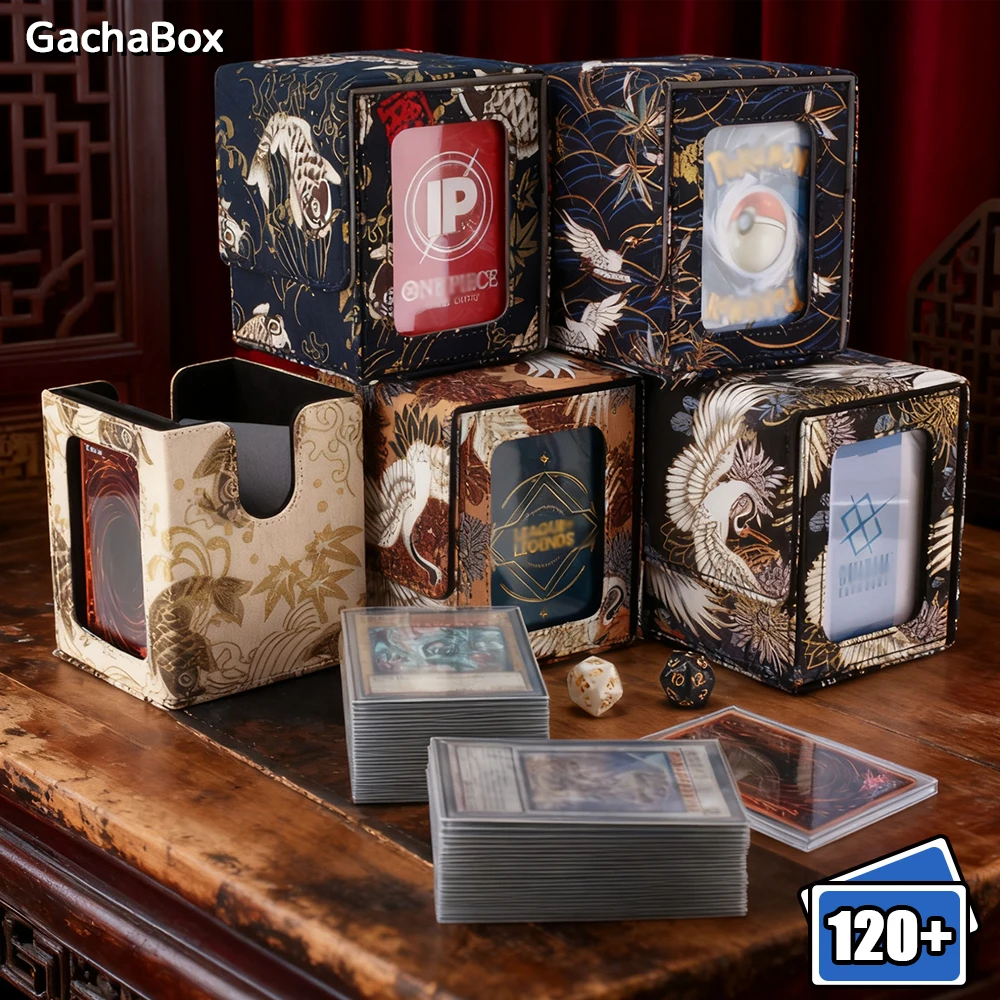 

GachaBox 120+ Trading Card Deck Box Holder Commander Card Organiser Case for MTG TCG Board Games Collectible Card Cases Gifts