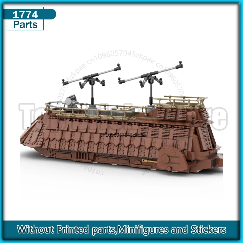 Space Movie Sail Barge Model MOC Building Blocks DIY Assemble Bricks Transportation Creative Collection Display Toys Gifts 1774P