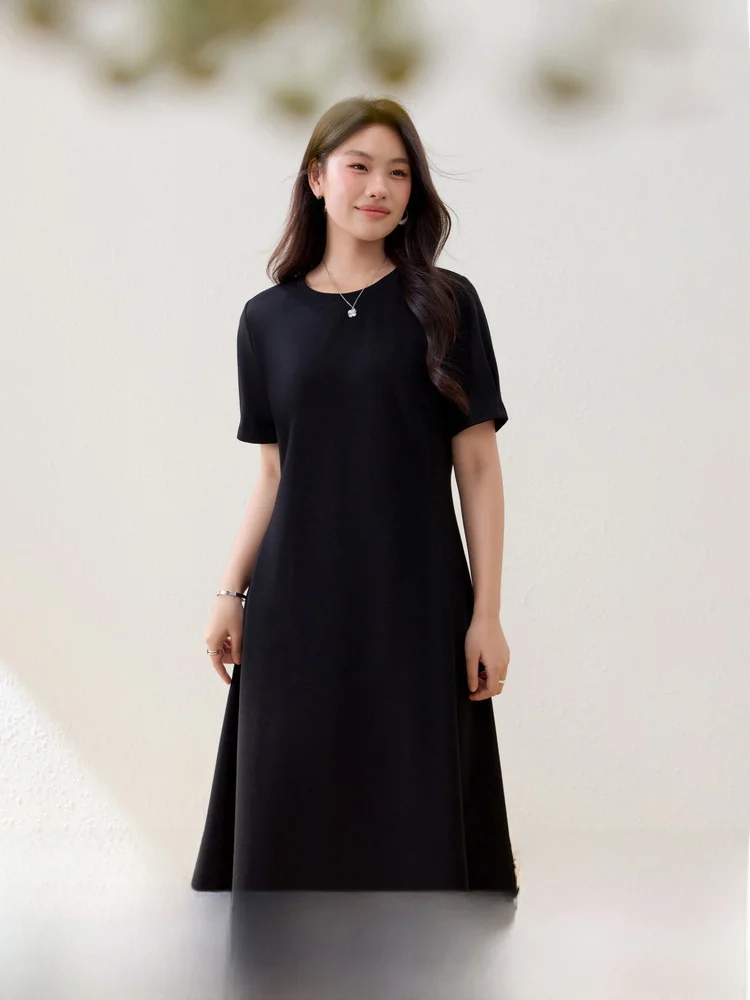 

Elegant Hepburn Style Slimming Dress Intellectual Women's Fashion plus Size Summer Clothing New Arrival A-Line Zipper Dress