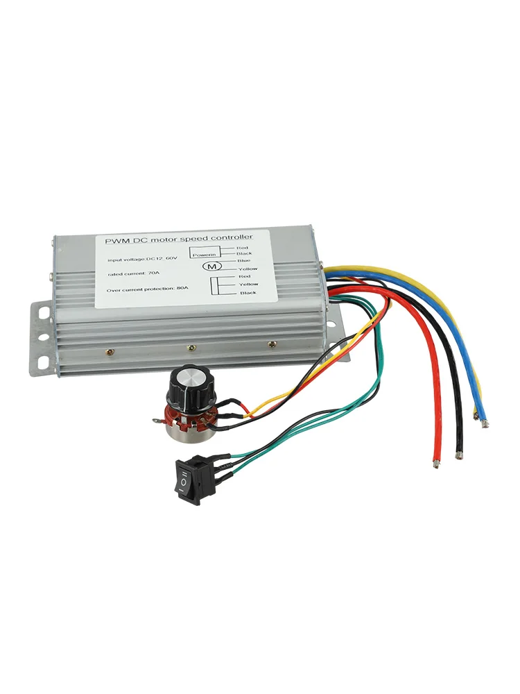 1pc DC Brushed Motor Controller 12V-36V 70A 4000W High-power Forward And Reverse 2-way PWM Speed Regulation Motor Controller