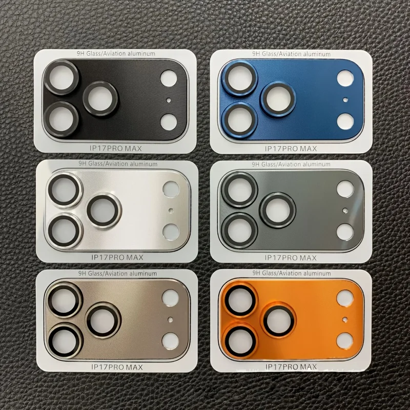 Protector de lente de cámara para IPhone 17 Pro Max 17 Air 17Pro, cubierta de anillo de Metal de vidrio templado, último modelo de 2025