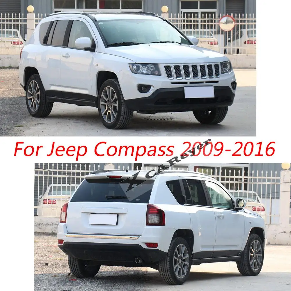 ل جيب كومباس 2009 2010 2011 2012 2013 2014 2015 2016 سيارة ملصق البلاستيك زجاج النافذة الرياح قناع المطر/الشمس الحرس تنفيس أجزاء