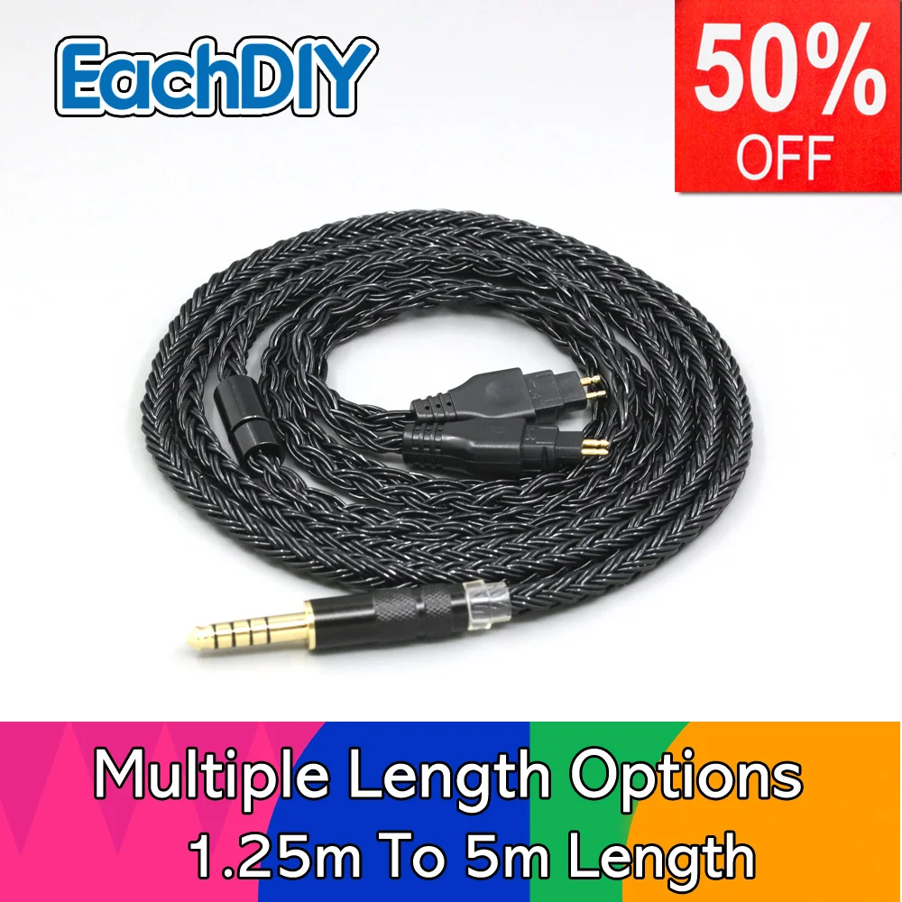 LN007728 16 Core Black OCC Earphone Cable For Sennheiser HD580 HD600 HD650 HDxxx HD660S HD58x HD6xx Headphone